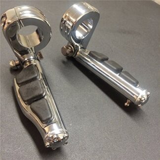 1 1/5,1 cm Highway Stiletto 1 364 m Piquets P-clamps pour Harley Sportster Touring Chrome Corps en caoutchouc Noir