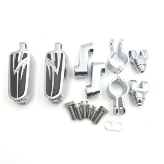 1" Offset mount Flame Foot Pegs Clamps For Honda Shadow Magna 750 valkyrie 1800