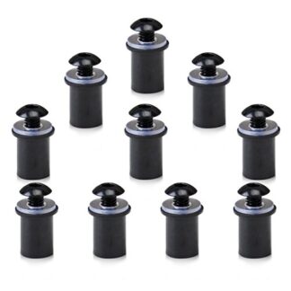 10 PCS Black Car Auto Windscreen Bolts with Rubber Well Nuts and Washer