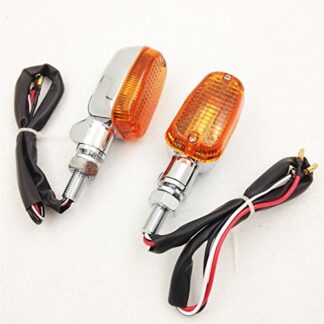 10mm Stalk Turn Signals Blinker Lights for Kawasaki Yamaha Suzuki Harley