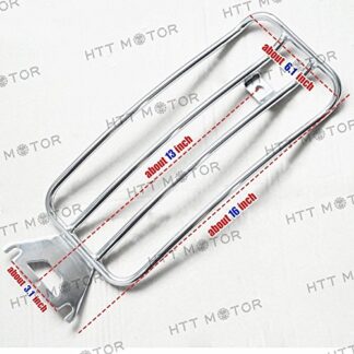 11"x7" Solo seat Luggage Rack For Harley 1997-2015 Touring FLH/T 97-15 (Chrome)