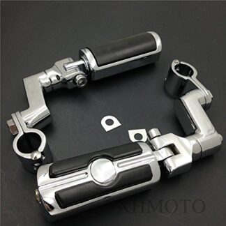 1.25" Skull Foot Pegs Mount Clamps For GoldWing GL1800 GL1500 GL1100 GL1200