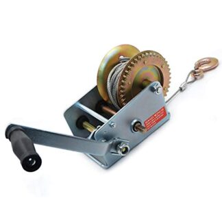 2000lbs Hand Winch Steel Cable Hand Gear Winch ATV Boat Trailer Heavy Duty