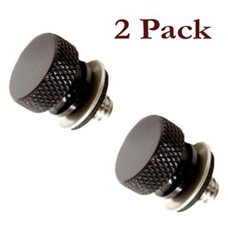 2x Black 1/4" 20 Thread Harley Davidson Seat Bolt Screw Aluminium Billet Motorbike Motorcycle Seat Bolt