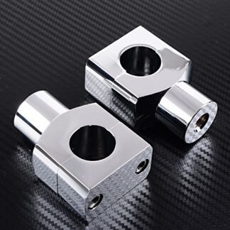 2x Chrome Billet Shorty 1" Handlebar Riser Clamp for Kawasaki Crusier Bike Vulcan VN900 Classic VN900B