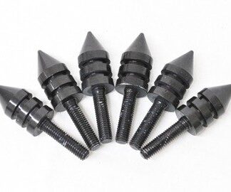 6 PCS Motorstar Motorcycle Parts Accessories Custom Black Spike Fairing Bolt Nuts Windscreen Windshield Screws Fastener Fit For Suzuki GSXR 600 750 1000 1300