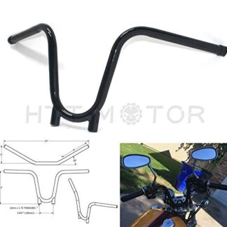 7/8 XS650 Bootlegger Handlebars chopper bobber hardtail ape yamaha tx650 Black