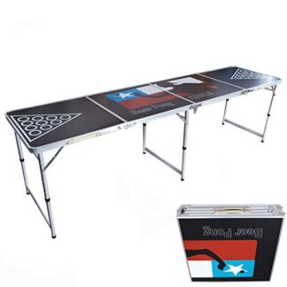 8FT Indoor Outdoor Folding Beer Pong Table Game Party Portable w/Carrying Handle