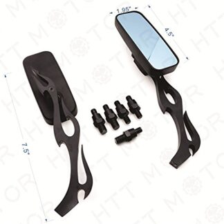 8mm Anti Glare Blue Glass Rearview Mirror for Harley Dyna Touring Motorcycle Bikes