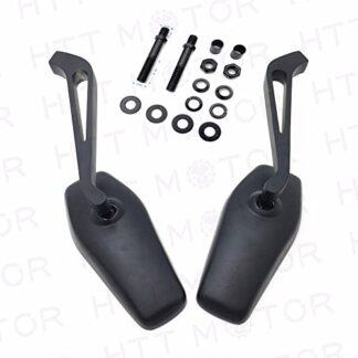 ALUMINUM MOTORCYCLE REAR VIEW SIDE MIRRORS FOR HARLEY CRUSIER CHOPPER BIKE BLACK