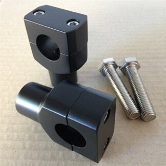 Amazinea Black ROUND 1" Handlebar Riser Clamp For Harley Kawasaki Suzuki Yamaha