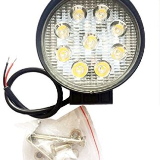 Ann Bully 27W Yellow LED Spot Light Headlight, Strip Round Work Light Lamp Off Road Waterproof Dustproof Shockproof for ATV Jeep Boat SUV car atvs Truck Driving Automotive Rigid Light …