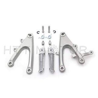 Argent avant Rider Piquets de pied support s'adapter pour Yamaha YZF R1 Yzf-r1 2004 2005 2006