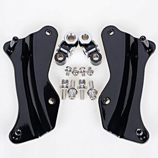 Astra Depot Glossy Black 4 Point Docking Hardware Kit for Harley Road King Street Glide 2014-2016 by Astra Depot