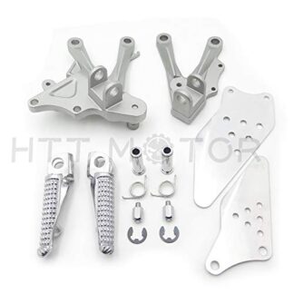 Avant Rider Repose-pieds Pinces Supports pour 2006 2007 2008 2009 2010 Kawasaki Zx-10r Argent