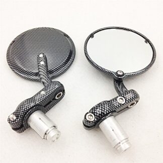 Bar End Mirrors Compatible with Aprilia Vespa Kymco Piaagio AGUSTA KTM carbon Fiber 7/8'' inch
