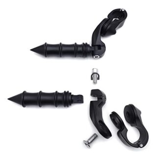 Black 2.5" Short Foot Peg Kit 1.25" Engine Guard For Honda VT750 Shadow 750