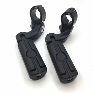Black 2.5" Short Foot Peg Kit 1.25" Engine Guard For Softail Deluxe FLSTN