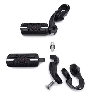 Black 2.5" Short Foot Peg Kit 1.25" Engine Guard For Tri Glide Ultra FLHTCUTG