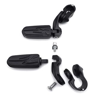 Black 2.5" Short Foot Peg Kit 1.25" Engine Guard For Yamaha XV250 XV400 XV535