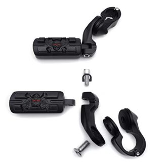 Black 2.5" Short Foot Peg Kit 1.25" Engine Guard For Yamaha XV750 XV1100 Virage