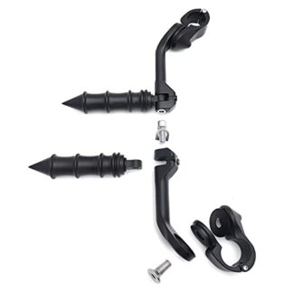 Black 5" Long Foot Peg Kit 1.25" Engine Guard For Honda GoldWing GL1100