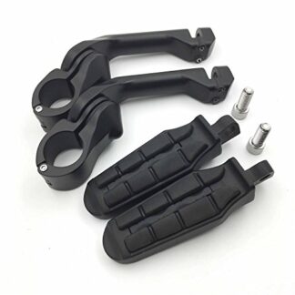 Black 5" Long Foot Peg Kit 1.25" Engine Guard For Shadow 400 steed400