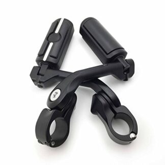 Black 5" Long Foot Peg Kit 1.25" Engine Guard For Sportster 1200 Custom XL1200C