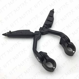 Black 5" Long Foot Peg Kit 1.25" Engine Guard For Yamaha V-STAR XVS1300