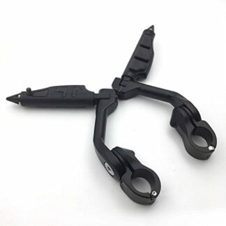 Black 5" Long Foot Peg Kit 1.25" Engine Guard For Yamaha V-STAR XVS1300