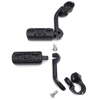 Black 5" Long Foot Peg Kit 1.25" Engine Guard For Yamaha XV750 XV1100 Virage