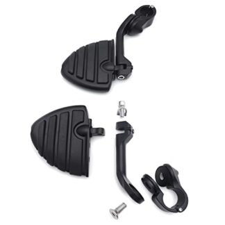 Black 5" Long FootPeg Kit 1.25" Engine Guard For Kawasaki VULCAN VN400 VN800