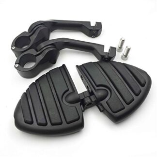 Black 5" Long FootPeg Kit 1.25" Engine Guard For Kawasaki VULCAN VN400 VN800