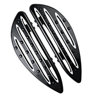 Black Anodized CNC Billet Aluminum Driver Floorboards For Harley 1986-Up
