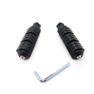 Black FootPeg For Harley w/Male Mount Dyna Fat Boy Sporster Yamaha Suzuki