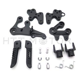 Black Front Rider Foot Pegs Bracket Fit For Suzuki Gsxr1000 2005 2006 2007 2008