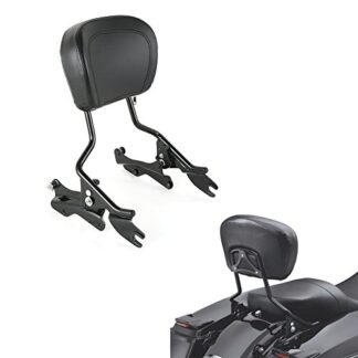 Black H-D Detachables Sissy Bar Upright w/Pad (Part Number 54247-09A)+4-Point Docking Hardware Kit(Part Number 52300354) Fit Harley-Davidson 2014-2019