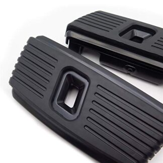 Black Hana Square Passenger Footboard Floor Boards Compatible With Harley 1986up Touring/ 2006-2017 Dyna / 2000-2019 Softail[P/N: MT216-129]