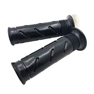 Black Hand Grips QUAD YAMAHA KAWASAKI POLARIS SEADOO WATERCRAFT BOMBARDIER JET SKI ATV FOREMAN RECON RINCON Kawasaki Brute Force Prairie BRUIN GRIZZLY KODIAK(7/8" BOTH SIDE)