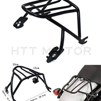 Black Luggage Rack Solo Seat for Harley Davidson Sportster XL883 1200 2004-2018