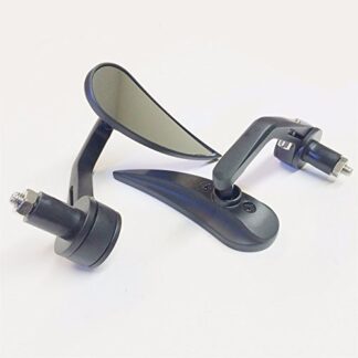 Black Raindrop Shape Bar End Mirrors fit Suzuki Kawasaki Yamaha Harley for any 7/8" or 1" diameter handle