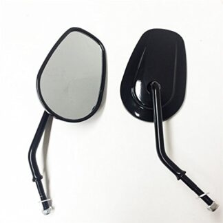 Black Rearview Shining Shining Mirrors For Harley Davidson FLSTC FXDB DYNA FXDF FLSTF 8mm By HK MOTO