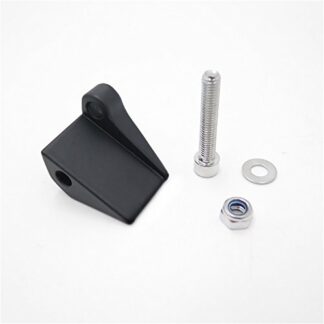 Black Right Side Rounded Master Cylinder Mirror Relocation Adapter for Harley Dyna