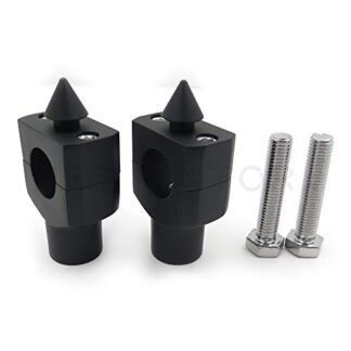 Black Spike Universal 1" 25mm For Motorcycle Bike Handlebar Riser Clamp Taper