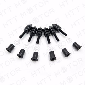 Black Spike Windscreen Bolts Screws Set For Aprilia RS125 2006-2010
