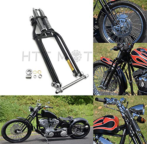 Black Springer Front End +2 Length Harley Davidson Sportster Bobber  Chopper - XHT Motor