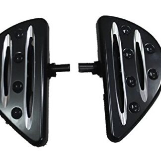 Black edge Cut Male Mount Foot Pegs Floorboard For Harley Breakout Dyna Electra Glide Sof