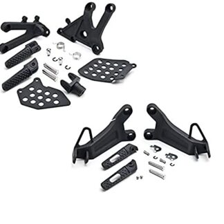 Black front and rear Rider Foot Pegs Bracket Fit For Honda Cbr600Rr 2003 2004