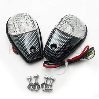 CARBON CLEAR Flush Mount Motorcycle Turn Signals Blinker Light For Universal Sportbikes
