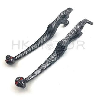 CARBON FIBER Brake Clutch Skull Hand Levers Fit for Suzuki Intruder 800 1400 1500